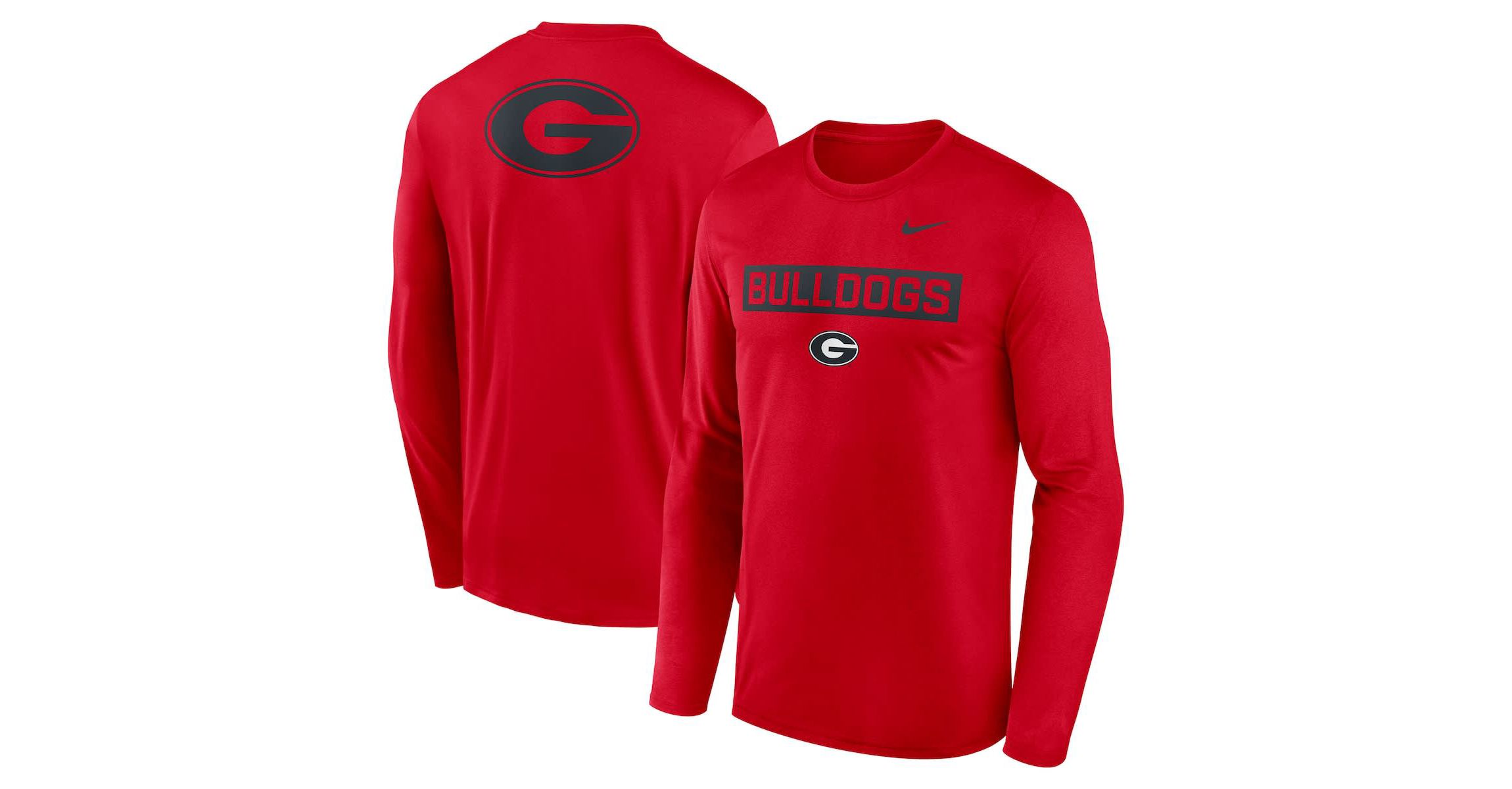NCAA Nike Georgia Bulldogs Primetime Campus 2-Hit Legend Dri-FIT Long Sleeve T-Shirt