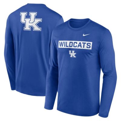 Men's NCAA Nike Kentucky Wildcats Primetime Campus 2-Hit Legend Dri-FIT Long Sleeve T-Shirt, 2XL