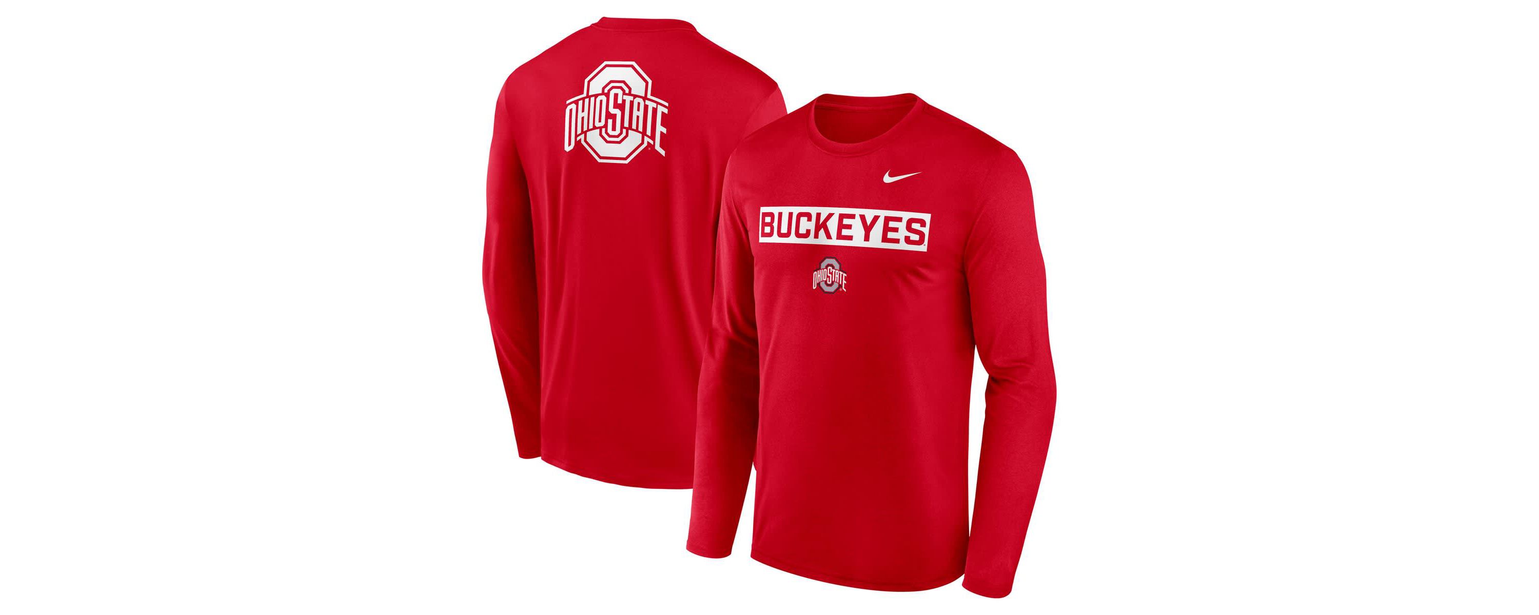 NCAA Nike Ohio State Buckeyes Primetime Campus 2-Hit Legend Dri-FIT Long Sleeve T-Shirt