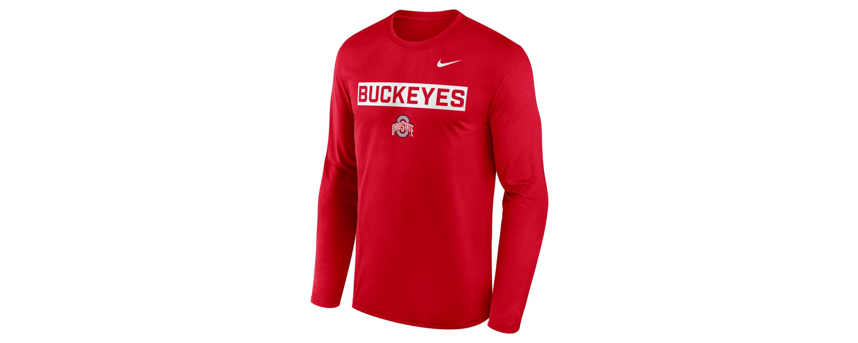 NCAA Nike Ohio State Buckeyes Primetime Campus 2-Hit Legend Dri-FIT Long Sleeve T-Shirt