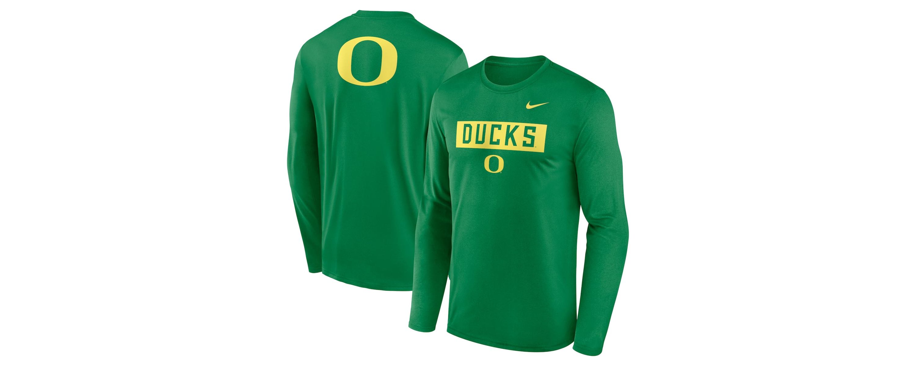 NCAA Nike Oregon Ducks Primetime Campus 2-Hit Legend Dri-FIT Long Sleeve T-Shirt