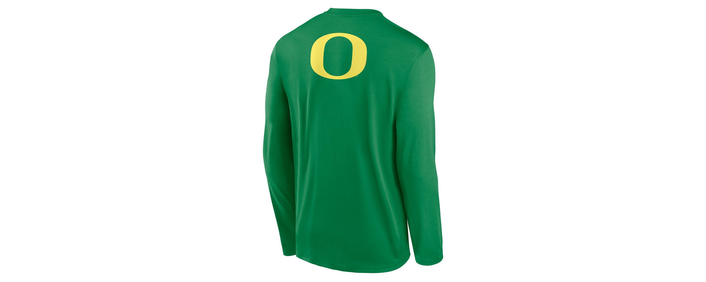 NCAA Nike Oregon Ducks Primetime Campus 2-Hit Legend Dri-FIT Long Sleeve T-Shirt