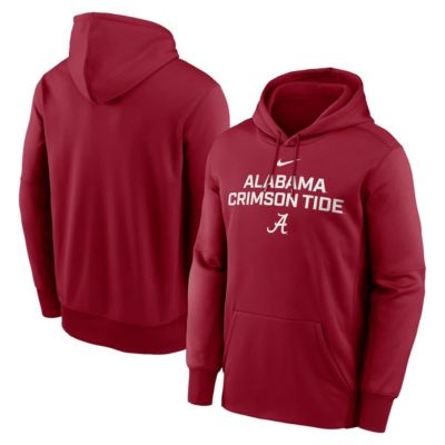 Men's Alabama Crimson Tide NCAA Nike Alabama Tide Team Stacked Performance Pullover Hoodie, 2XL