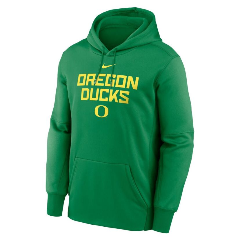 NCAA Nike Oregon Ducks Team Stacked Performance Pullover Hoodie