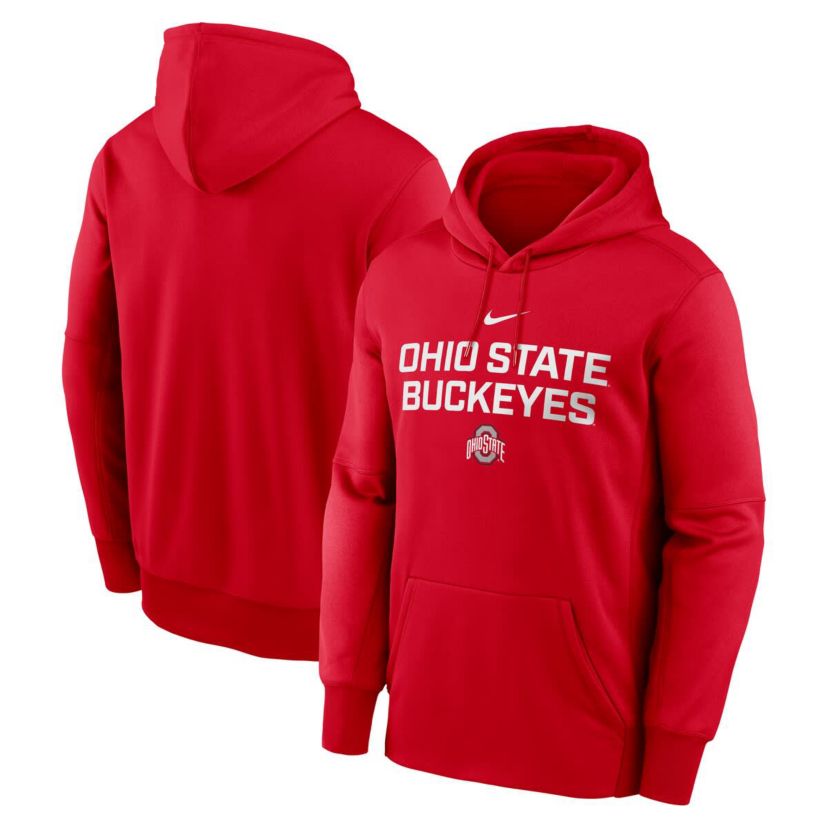 NCAA Nike Ohio State Buckeyes Team Stacked Performance Pullover Hoodie