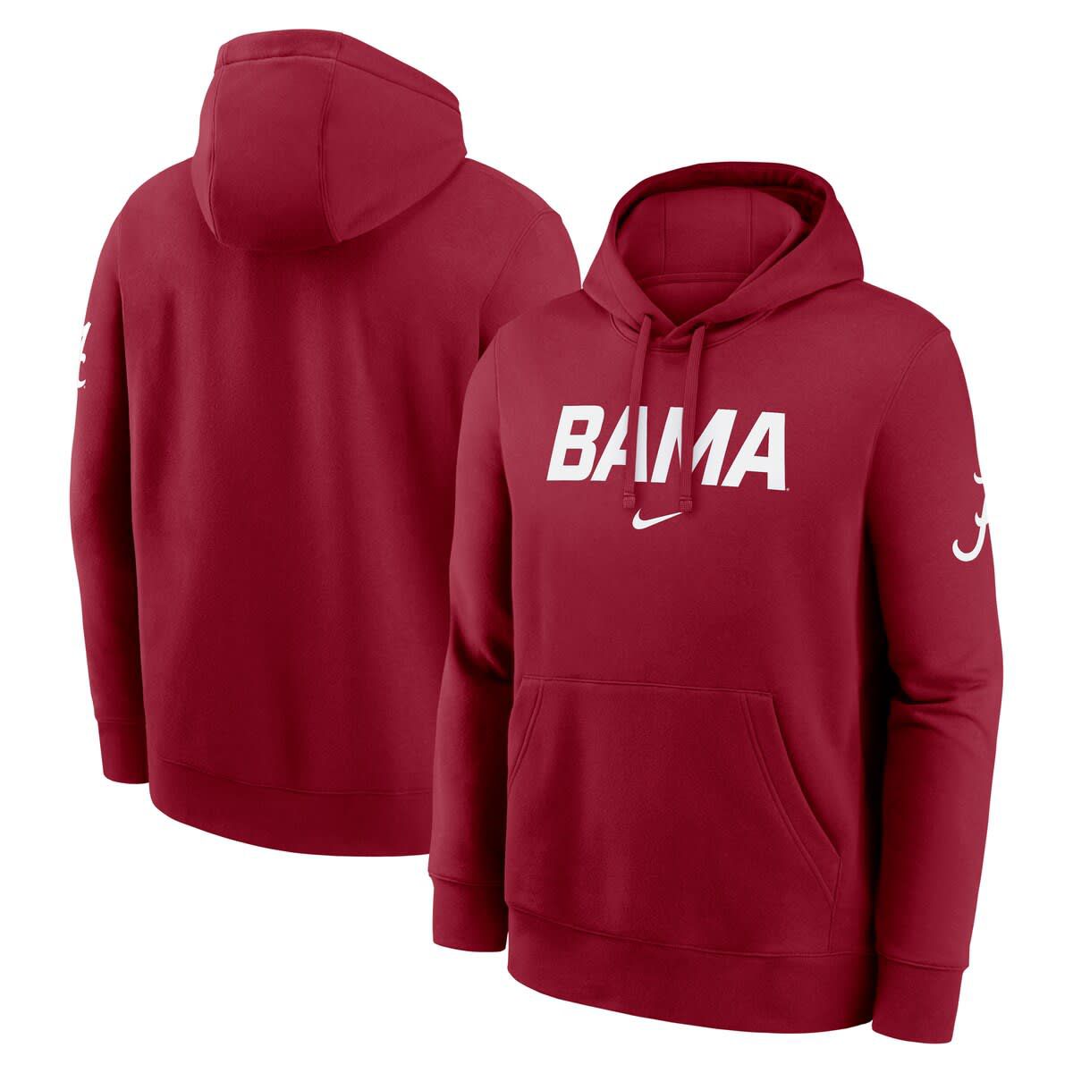 Alabama Crimson Tide NCAA Nike Alabama Tide Nickname Club Fleece Pullover Hoodie
