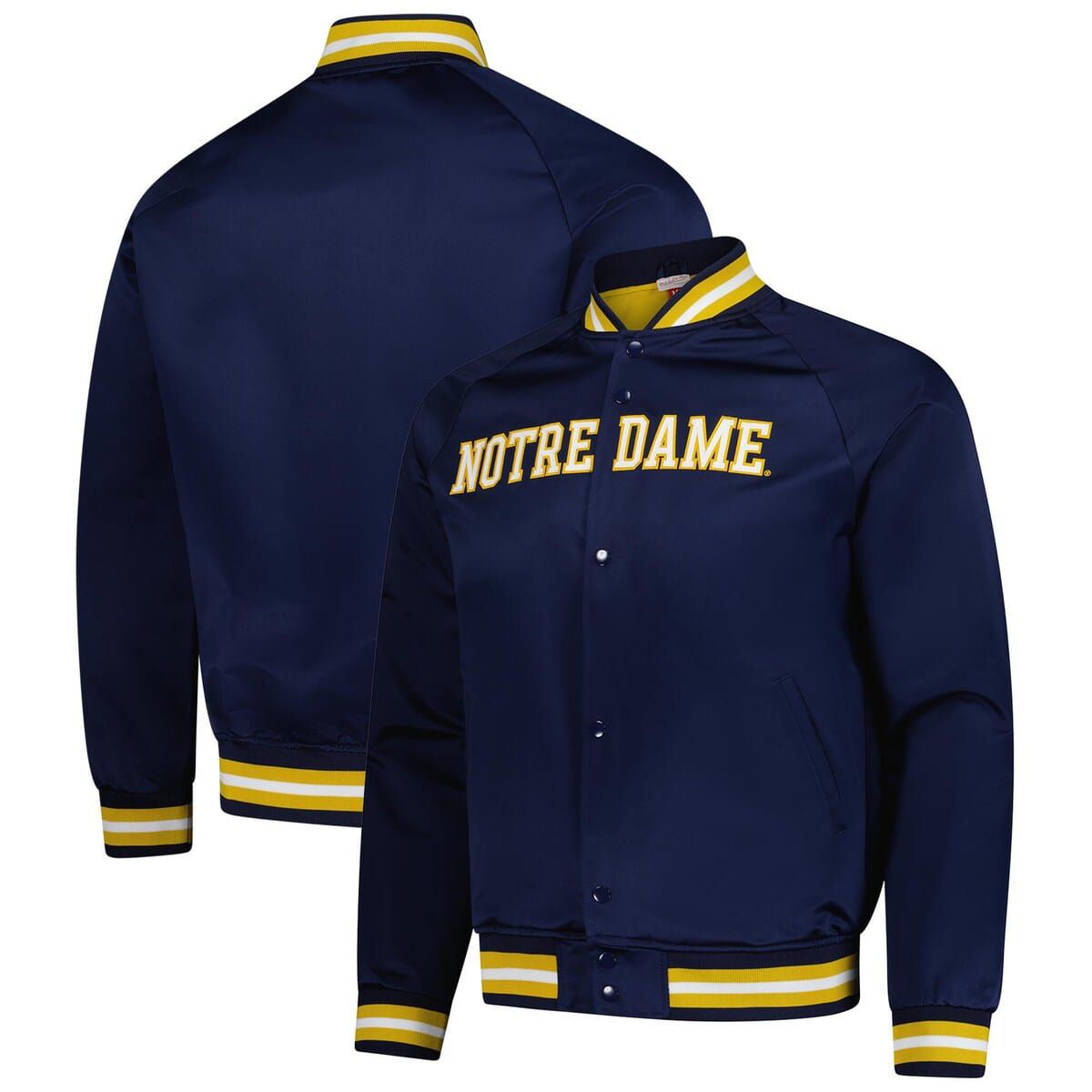 NCAA Notre Dame Fighting Irish Lightweight Current Logo Satin Full-Snap Jacket