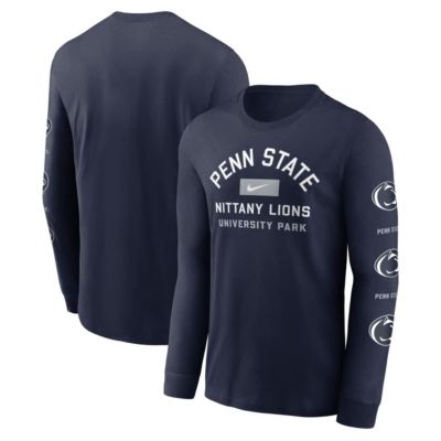 Men's NCAA Nike Penn State Nittany Lions Classic Location Long Sleeve T-Shirt, Navy Blue, Large
