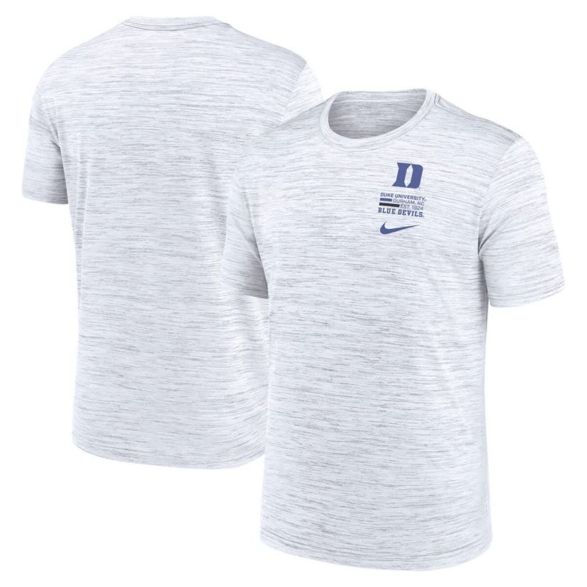 Duke Blue Devils NCAA Nike Duke Devils Velocity Stacked Dri-FIT T-Shirt