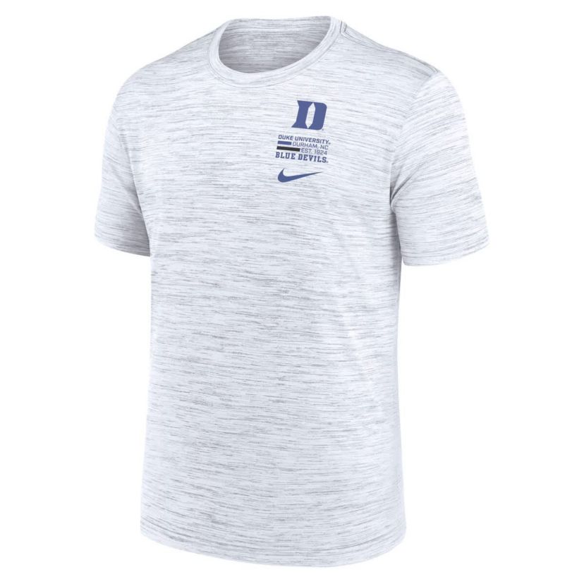 Duke Blue Devils NCAA Nike Duke Devils Velocity Stacked Dri-FIT T-Shirt
