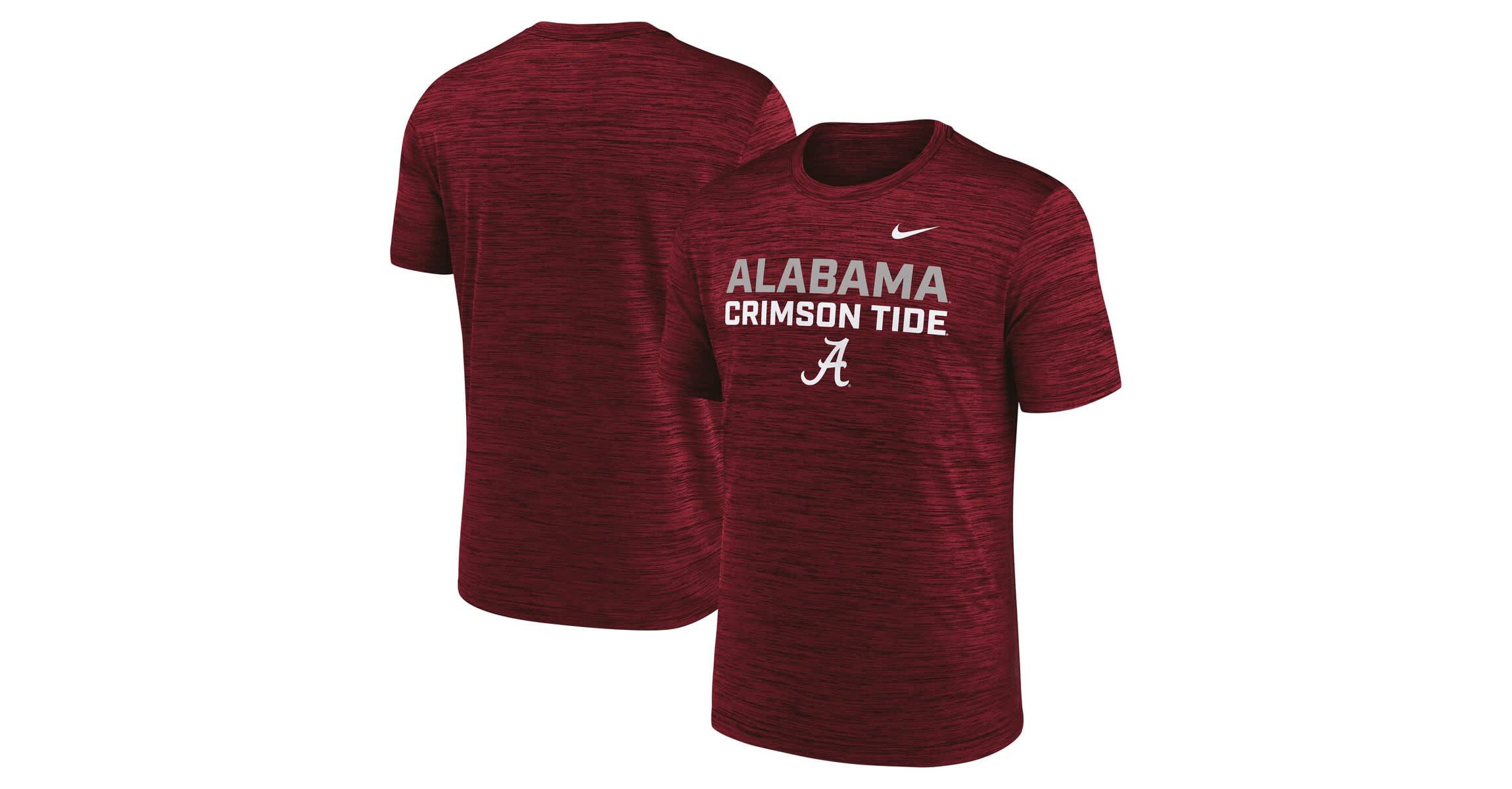 Alabama Crimson Tide NCAA Nike Alabama Tide Campus Center Stack Velocity Dri-FIT T-Shirt