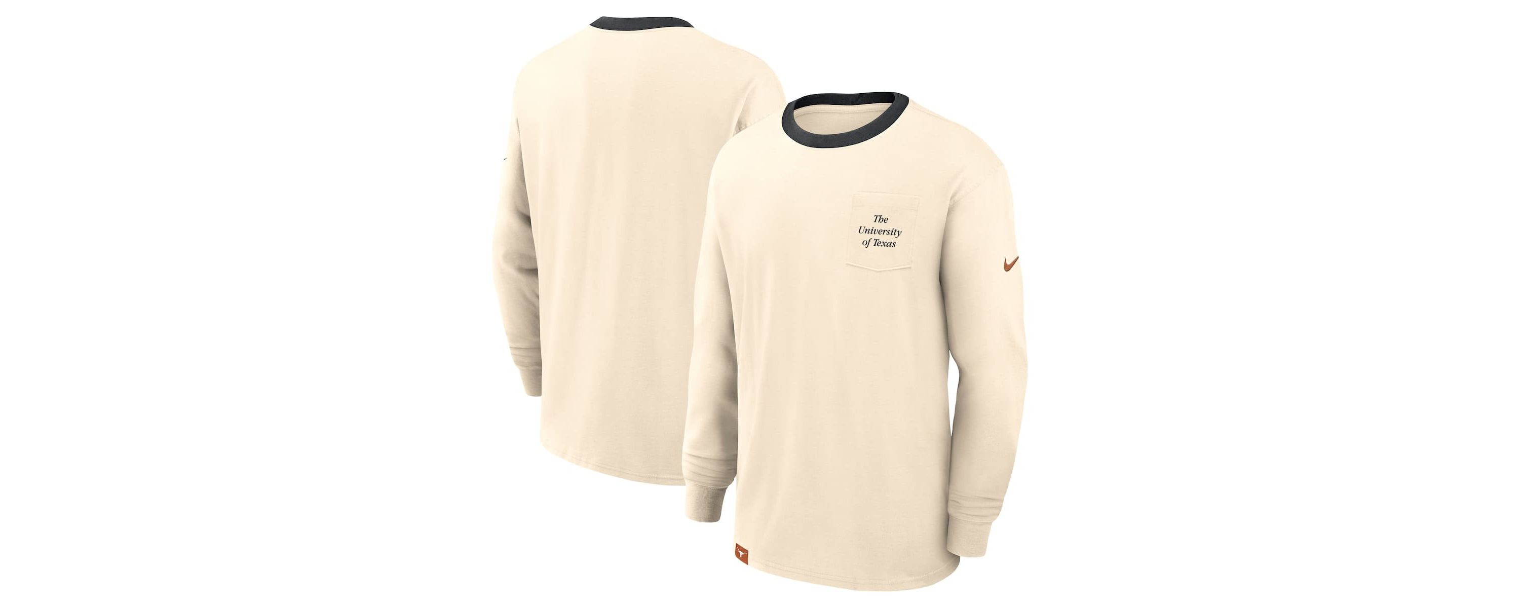 NCAA Nike Texas Longhorns Athletic Prep Max90 Pocket Logo Long Sleeve T-Shirt