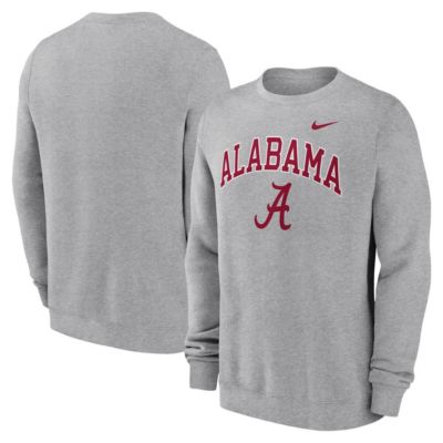 Men's Alabama Crimson Tide NCAA Nike Alabama Tide Arch Pullover Sweatshirt, Gray, Large