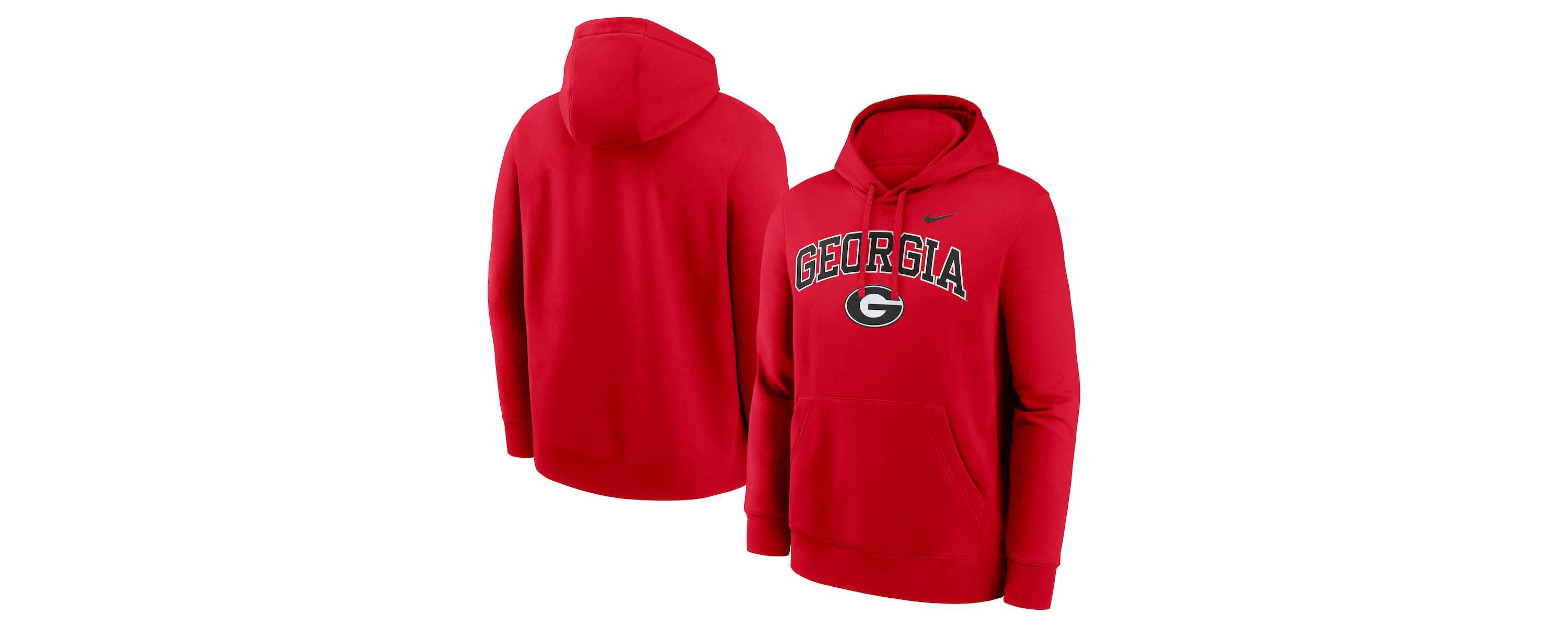 NCAA Nike Georgia Bulldogs Club Fleece Arch Pullover Hoodie