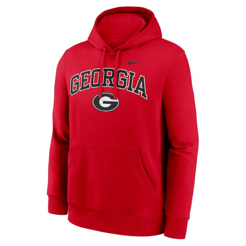 NCAA Nike Georgia Bulldogs Club Fleece Arch Pullover Hoodie