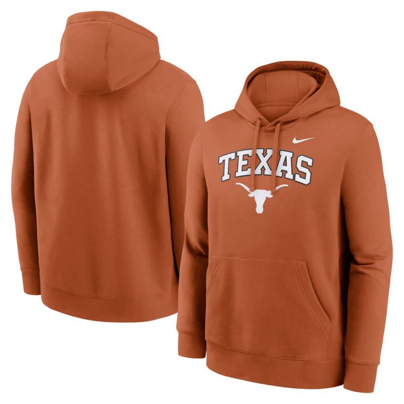 NCAA Nike Texas Texas Longhorns Club Fleece Arch Pullover Hoodie