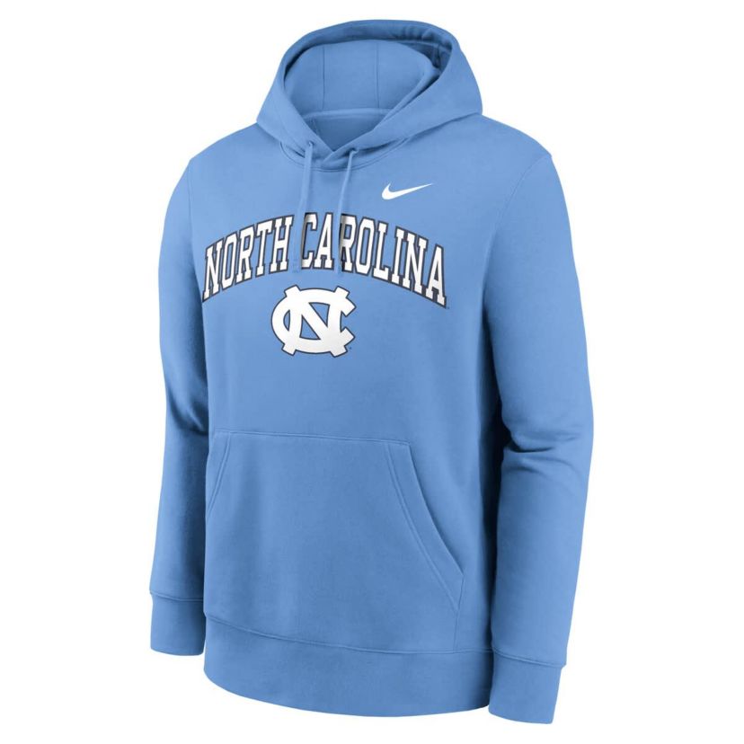 NCAA Nike Carolina North Carolina Tar Heels Club Fleece Arch Pullover Hoodie