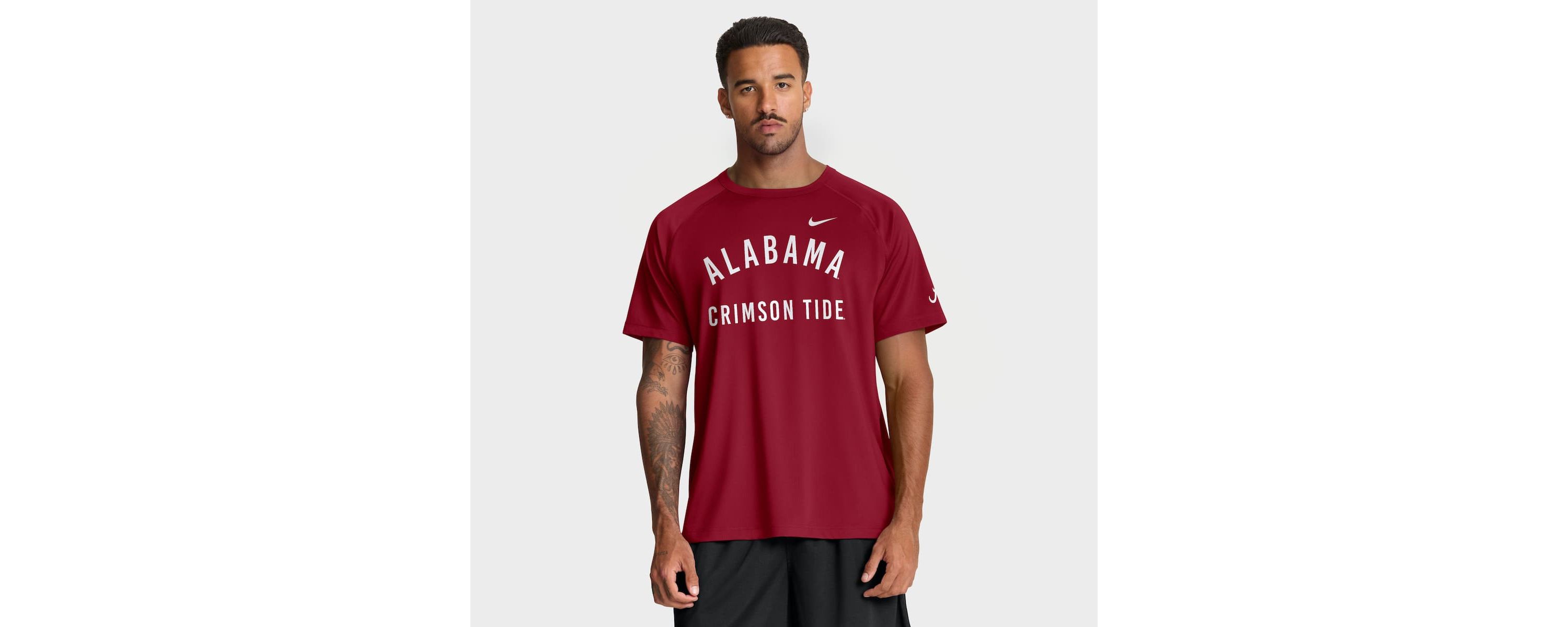 Alabama Crimson Tide NCAA Nike Alabama Tide Premium Performance Ready Raglan Dri-FIT T-Shirt