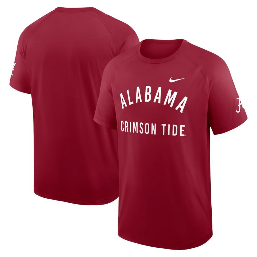 Alabama Crimson Tide NCAA Nike Alabama Tide Premium Performance Ready Raglan Dri-FIT T-Shirt
