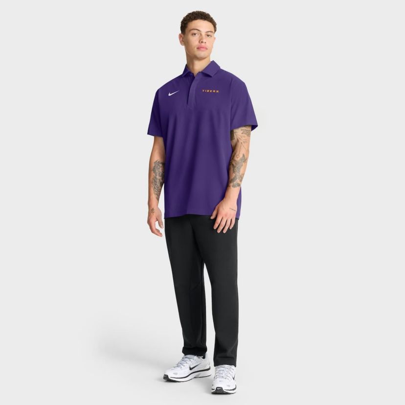NCAA Nike LSU Tigers 2025 Coaches Sideline Polo
