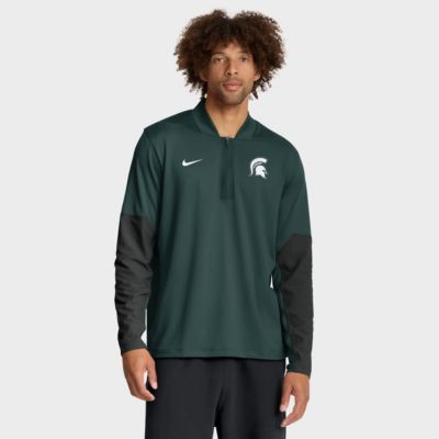 Men's NCAA Nike Michigan State Spartans One Goal Performance Half-Zip Pullover, Green, 2XL
