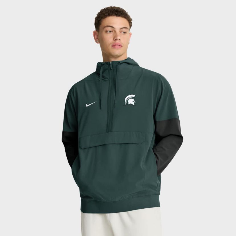 NCAA Nike Michigan State Spartans Anorak Half-Zip Hoodie Jacket