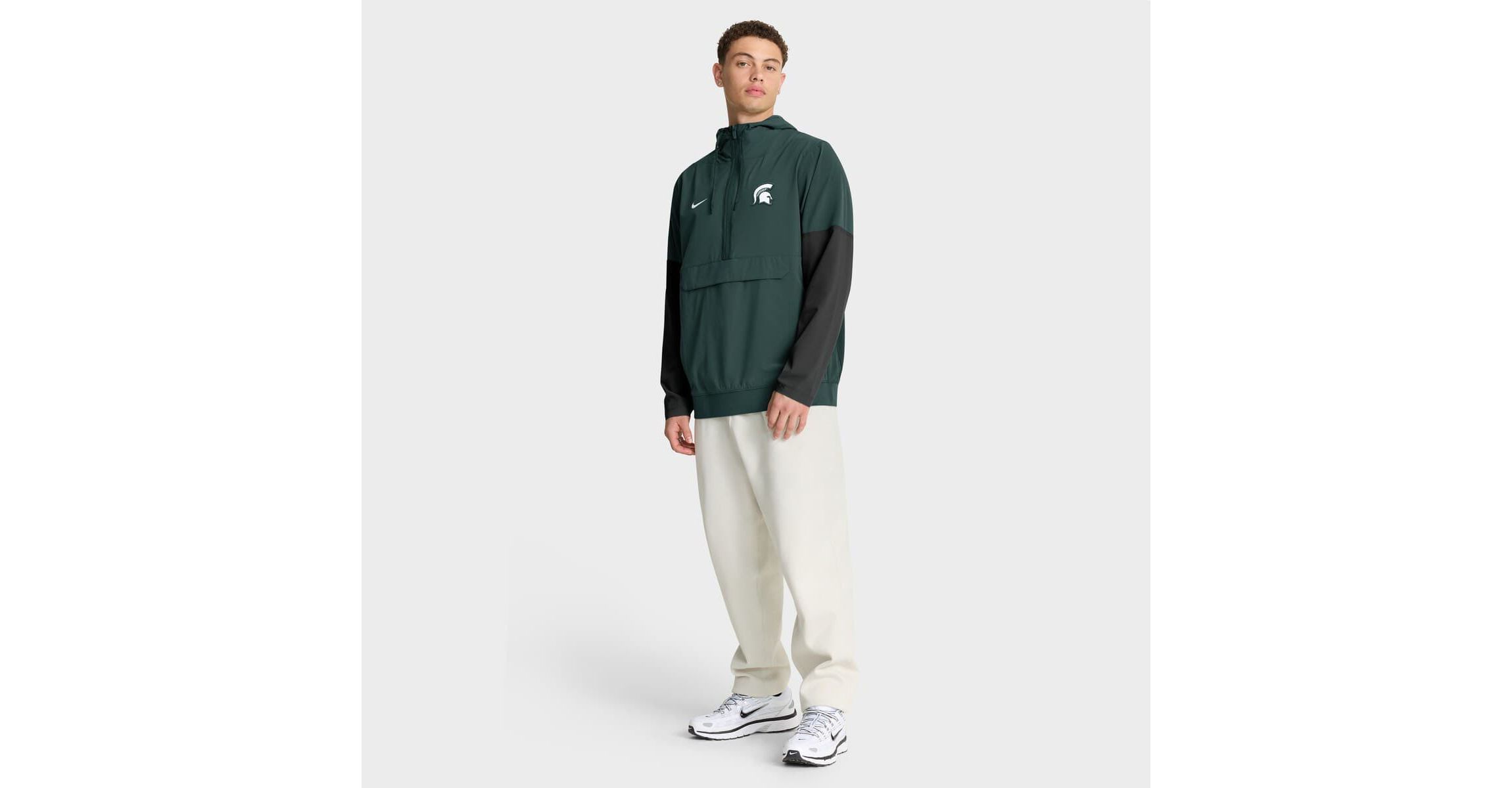 NCAA Nike Michigan State Spartans Anorak Half-Zip Hoodie Jacket