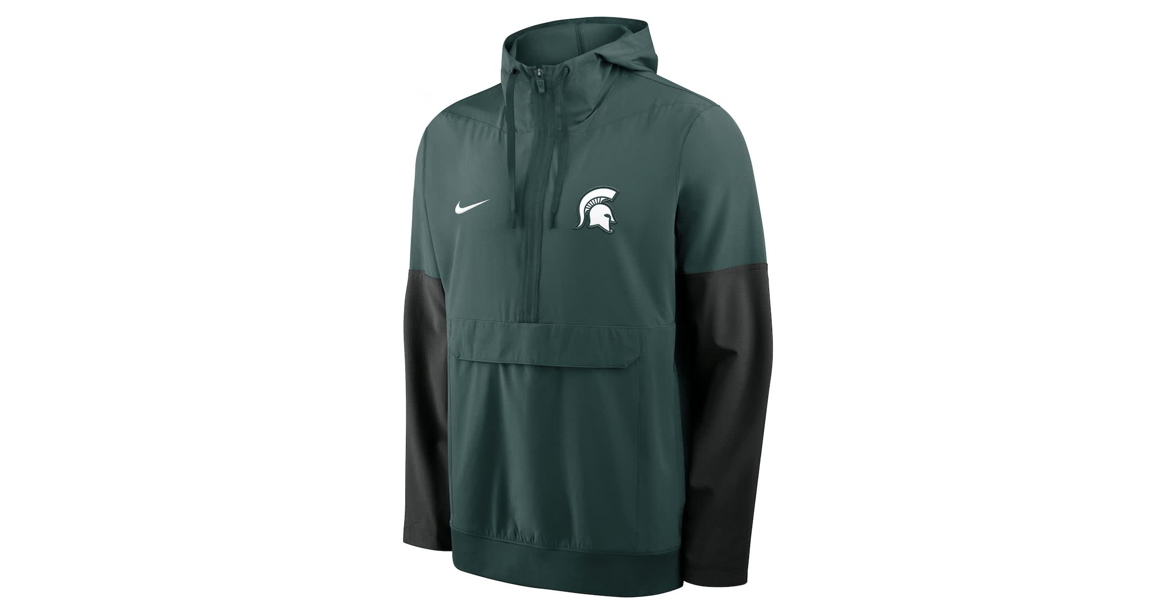 NCAA Nike Michigan State Spartans Anorak Half-Zip Hoodie Jacket