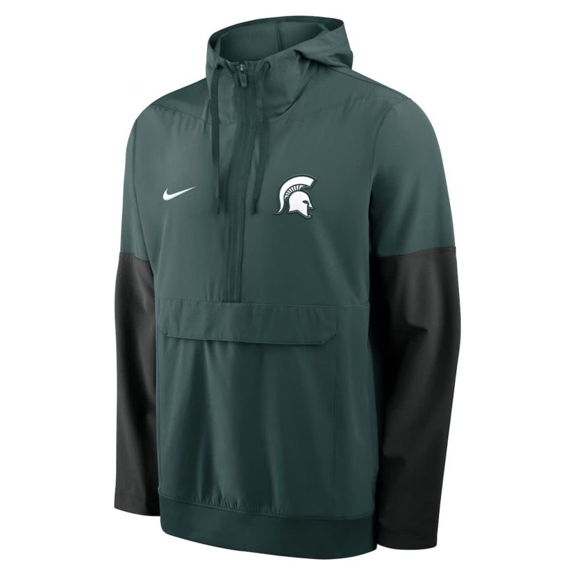 NCAA Nike Michigan State Spartans Anorak Half-Zip Hoodie Jacket