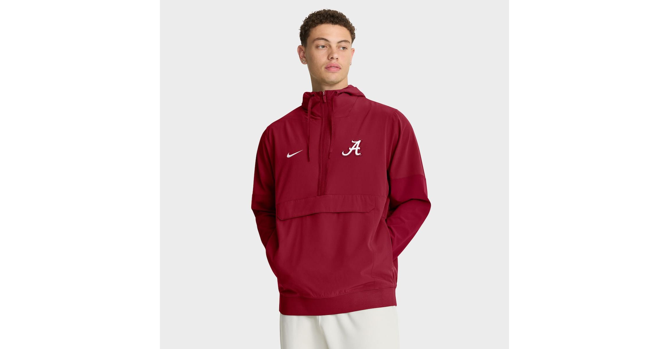 Alabama Crimson Tide NCAA Nike Alabama Tide Anorak Half-Zip Hoodie Jacket