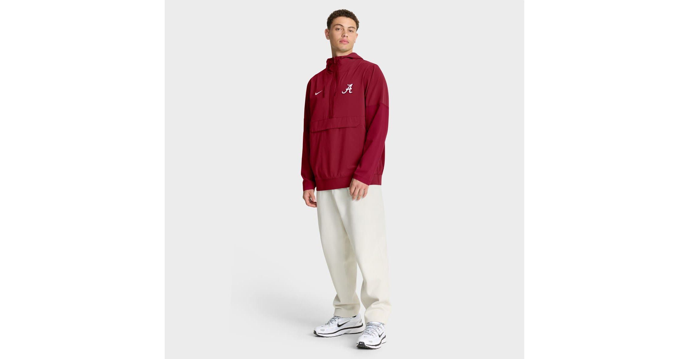 Alabama Crimson Tide NCAA Nike Alabama Tide Anorak Half-Zip Hoodie Jacket