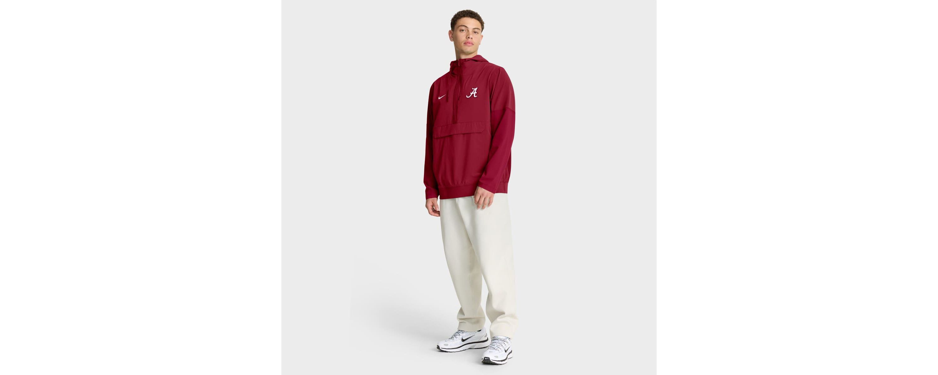 Alabama Crimson Tide NCAA Nike Alabama Tide Anorak Half-Zip Hoodie Jacket