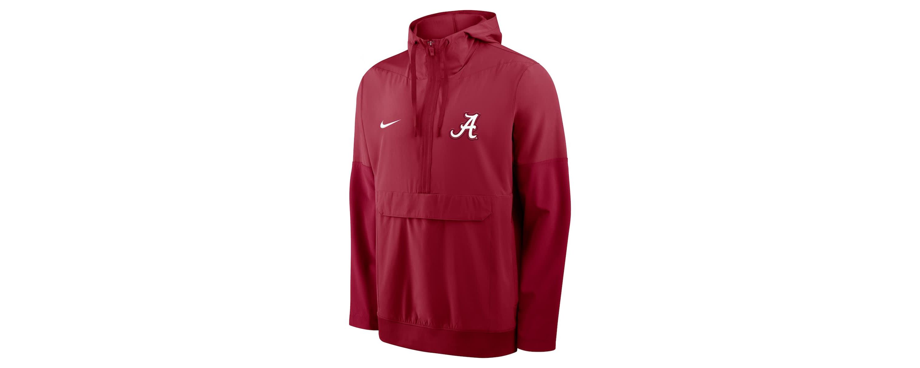 Alabama Crimson Tide NCAA Nike Alabama Tide Anorak Half-Zip Hoodie Jacket
