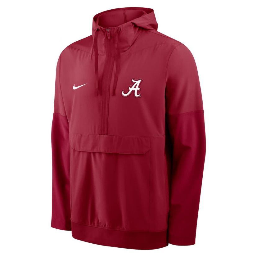 Alabama Crimson Tide NCAA Nike Alabama Tide Anorak Half-Zip Hoodie Jacket