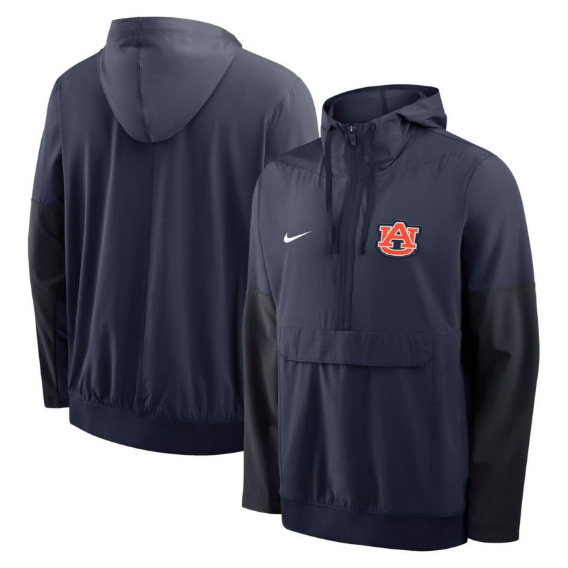 NCAA Nike Auburn Tigers Anorak Half-Zip Hoodie Jacket