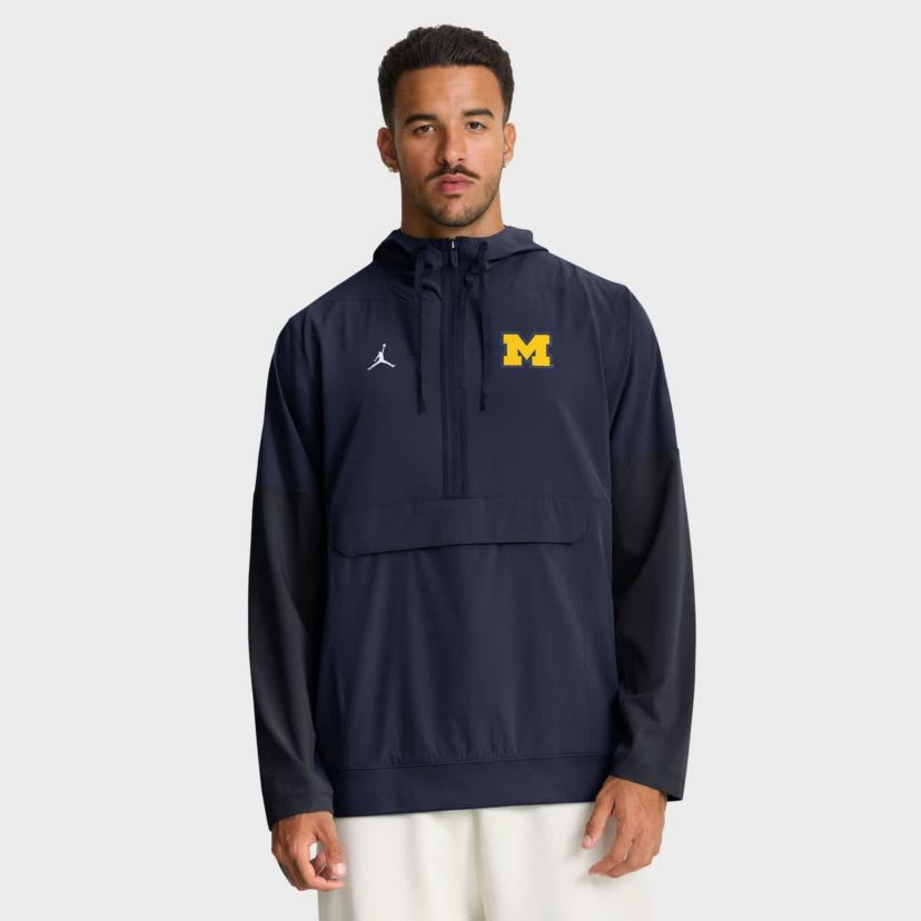 NCAA Nike Michigan Wolverines Anorak Half-Zip Hoodie Jacket