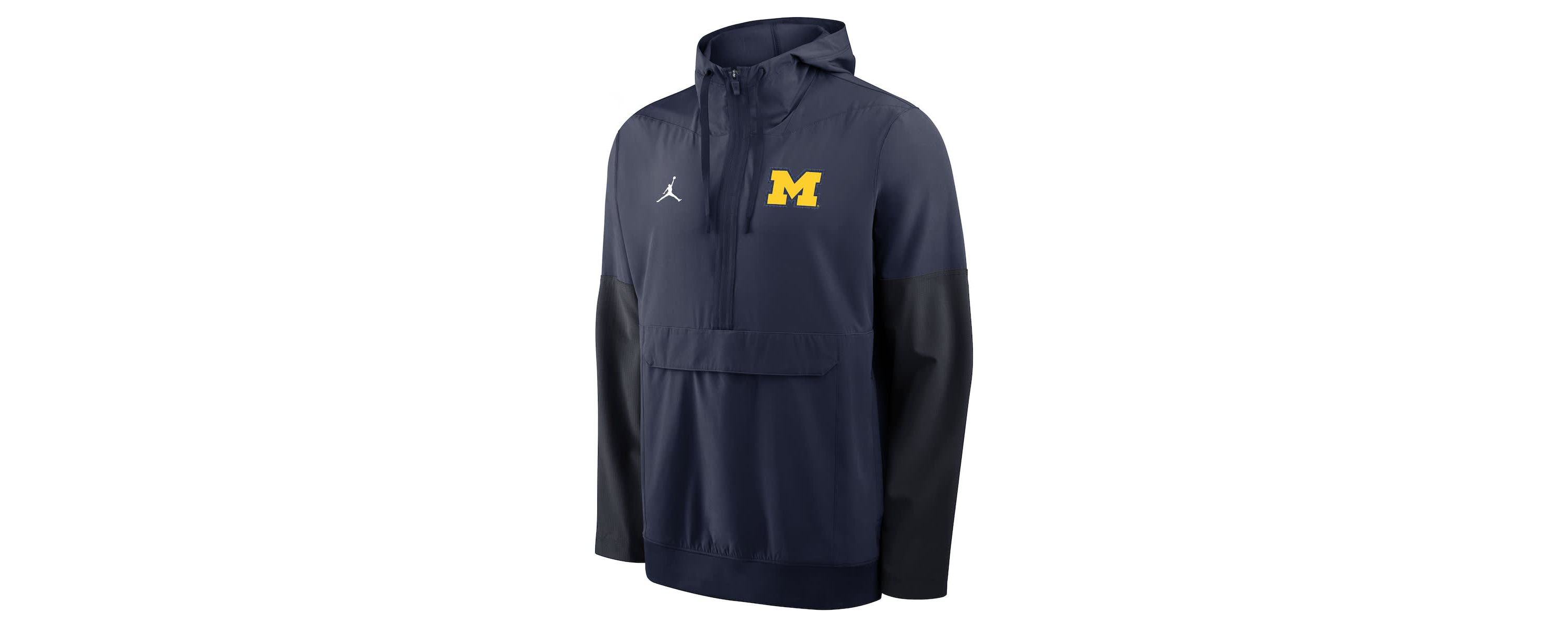 NCAA Nike Michigan Wolverines Anorak Half-Zip Hoodie Jacket