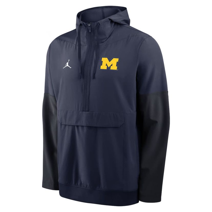 NCAA Nike Michigan Wolverines Anorak Half-Zip Hoodie Jacket