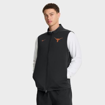 Men's NCAA Nike Texas Longhorns Primetime Victory Performance Full-Zip Vest, Black, 2XL