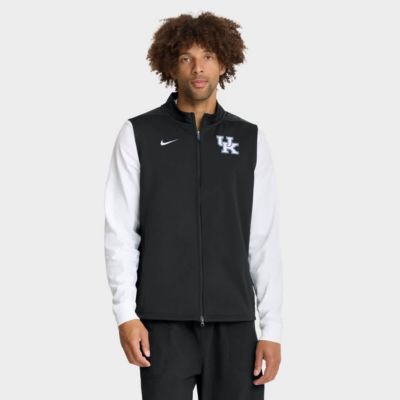 Men's NCAA Nike Kentucky Wildcats Primetime Victory Performance Full-Zip Vest, Black, XL