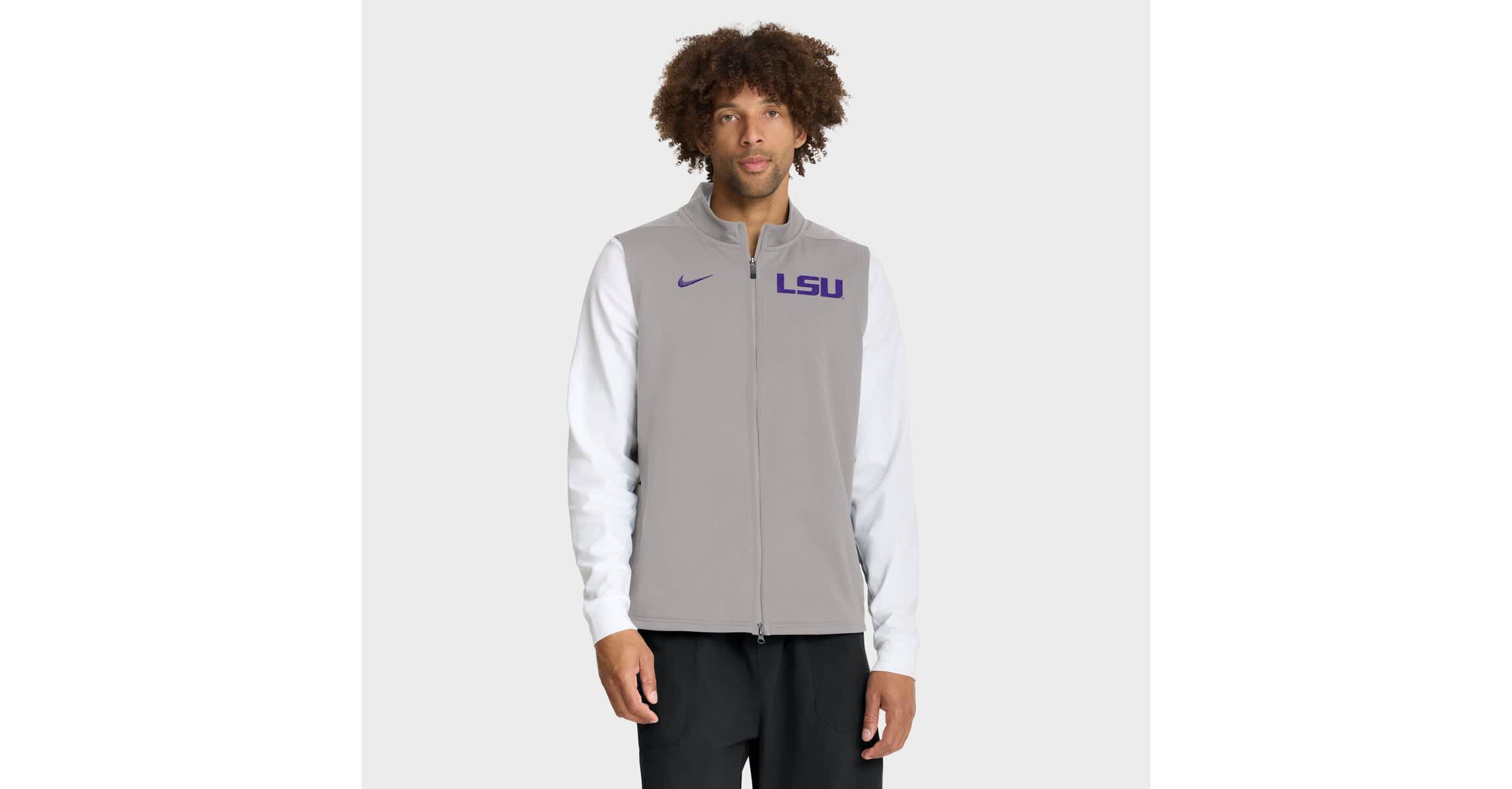 NCAA Nike LSU Tigers Primetime Victory Performance Full-Zip Vest
