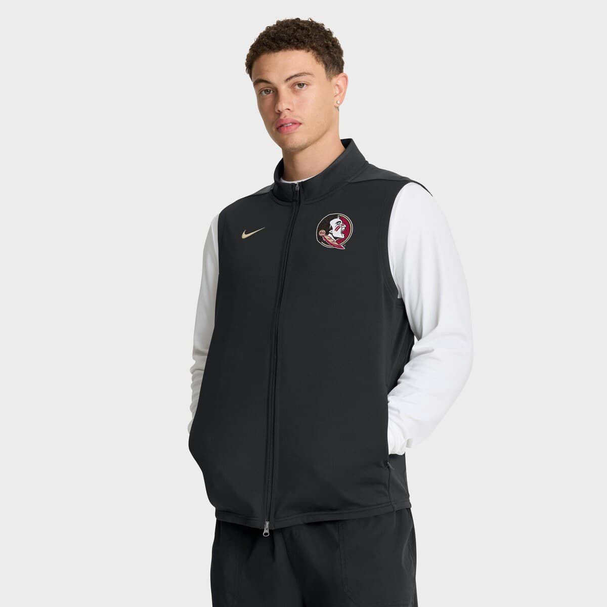 NCAA Nike Florida State Seminoles Primetime Victory Performance Full-Zip Vest
