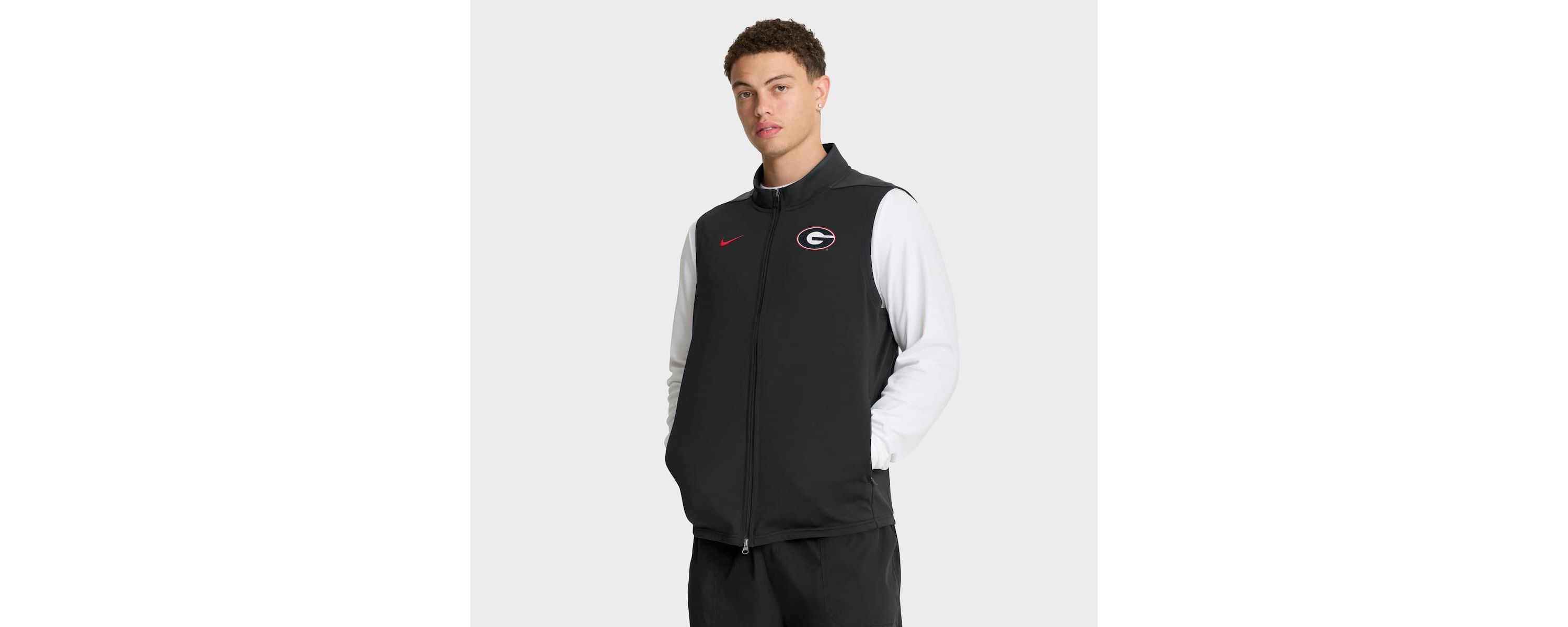 NCAA Nike Georgia Bulldogs Primetime Victory Performance Full-Zip Vest