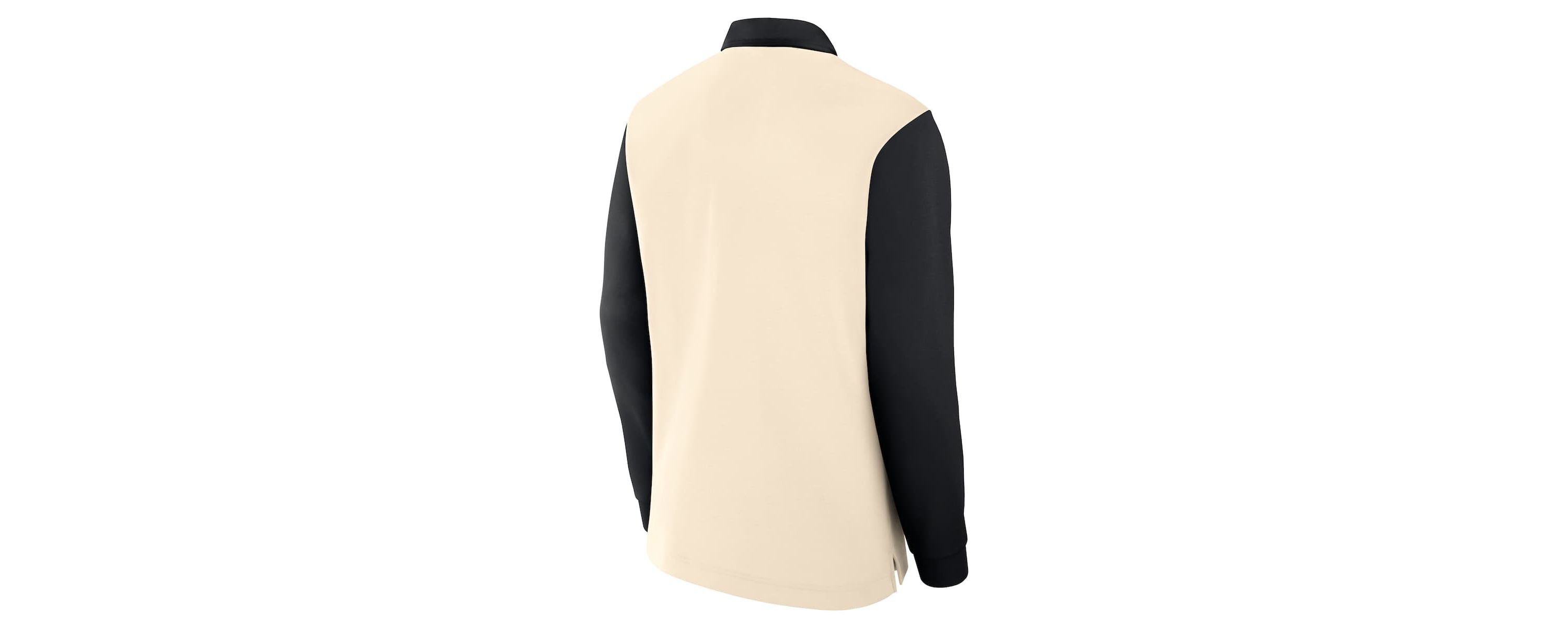 NCAA Nike Cream/Black Ohio State Buckeyes Rugby Long Sleeve Shirt