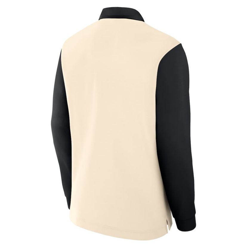 NCAA Nike Cream/Black Ohio State Buckeyes Rugby Long Sleeve Shirt