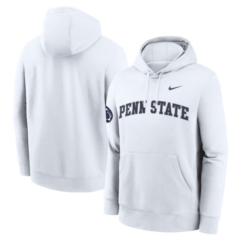 NCAA Nike Penn State Nittany Lions 2025 Sideline Club Fleece Pullover Hoodie