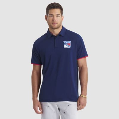 Men's NHL Fanatics New York Rangers Authentic Pro Rink Raglan Polo, Navy Blue, Large