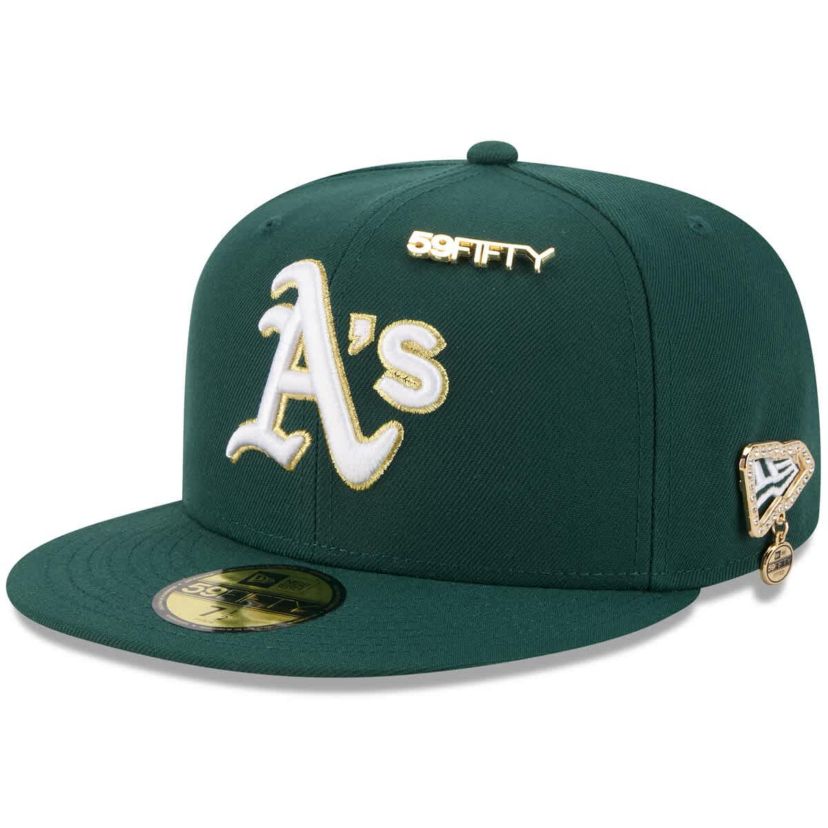 Oakland Athletics MLB Dark Athletics 2025 59FIFTY Day 59FIFTY Fitted Hat with Pins