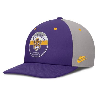Men's NCAA Nike Purple/Gray LSU Tigers Prep Pro Performance Snapback Hat