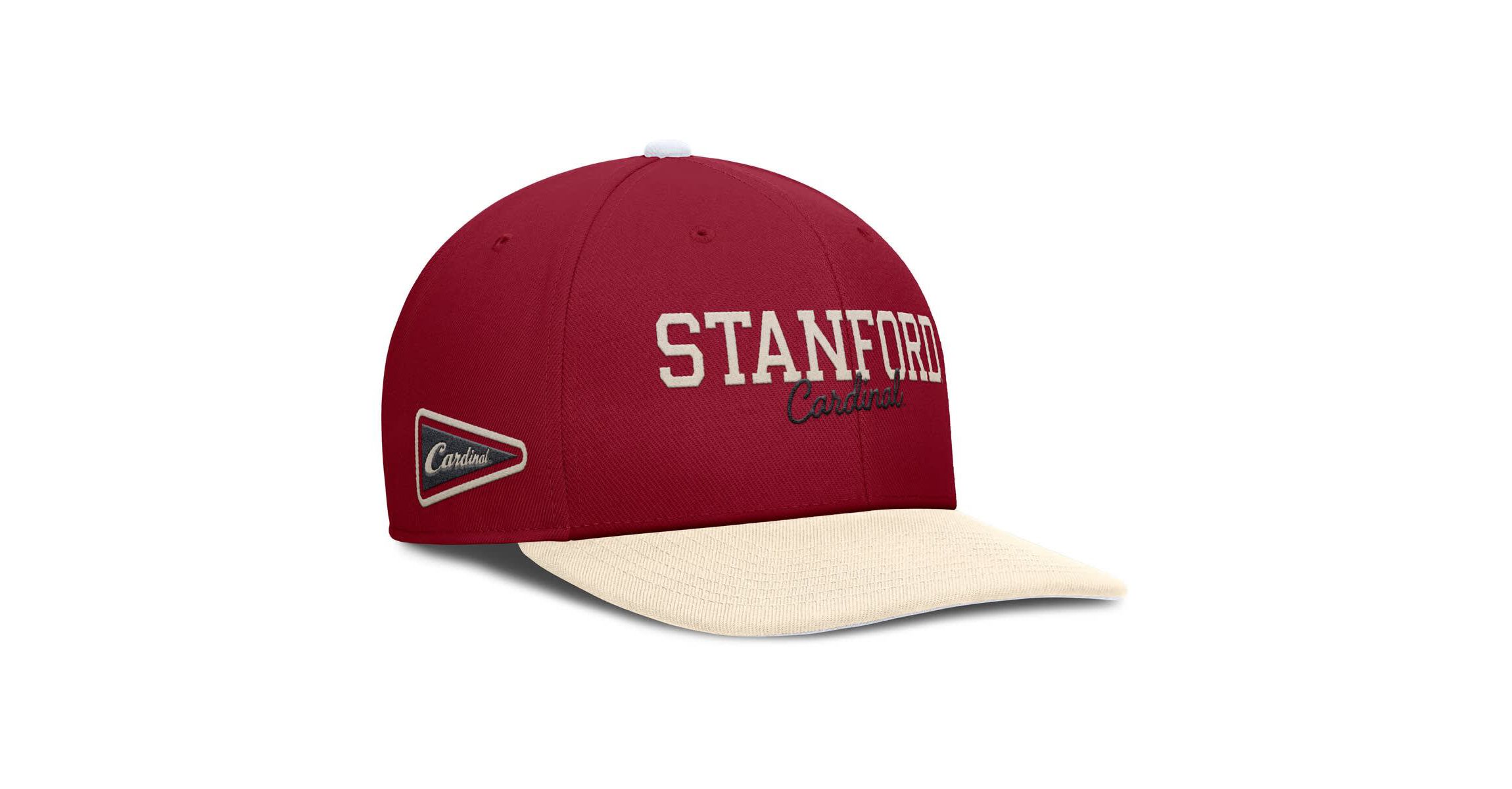Stanford Cardinal NCAA Nike Cardinal/Cream Stanford Pro Legacy Script Snapback Hat